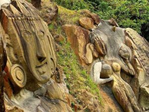 Unakoti Rock Carvings